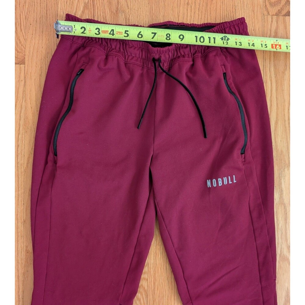 NOBULL Joggers Men’s Small Red Maroon Athletic Pants Gym Training Zip Pocket - Picture 11 of 11